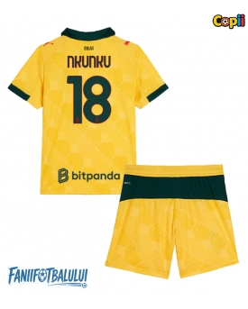 AC Milan Christopher Nkunku #18 Echipament de Fotbal Replică 2025-26 Copii Treilea (+ Șorturi)